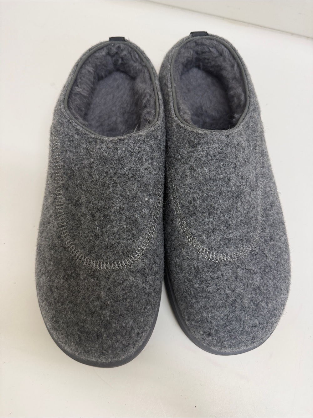 NWOT Allbirds Men's Kiwi Grey Wool Slip-On Slippers